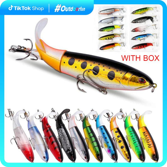 10PCS Artificial Fishing Lure, Simulation Fishing Lure with Hook, Fishing Accessories for Outdoor Fishing Equipment, Whopper Plopper, Swimbaits，Outdoorfun, Amazing Father'S Day Gift